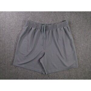 Athletic Works Shorts Mens XL 40-42 Gray Athletic Mesh Elastic Waist Pockets